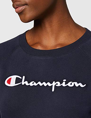 Champion Mujer - Sudadera Classic Logo - Azul, XL