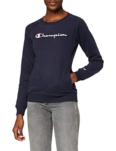 Champion Mujer - Sudadera Classic Logo - Azul, XL