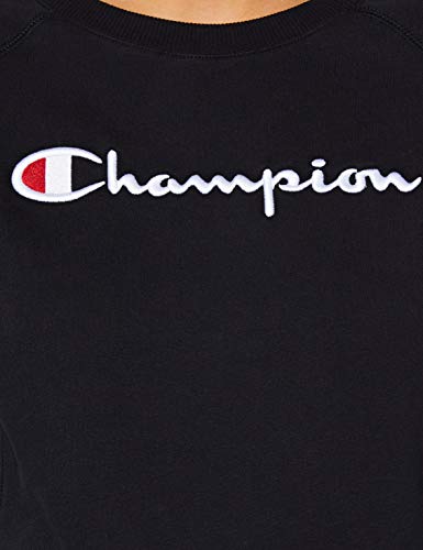 Champion Mujer - Sudadera Classic Logo - Negro, M
