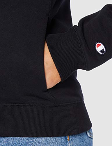 Champion Mujer - Sudadera Classic Logo - Negro, S