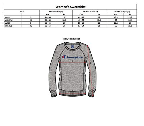 Champion Mujer - Sudadera Classic Logo - Negro, S