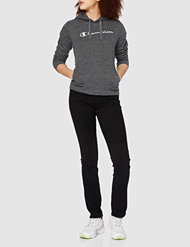 Champion Mujer - Sudadera con Capucha Classic C-Logo Allover - Gris, L
