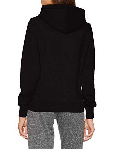 Champion Mujer - Sudadera con Capucha Classic C-Logo Allover - Negro, XL