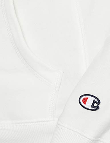 Champion Mujer - Sudadera con Capucha Classic Logo - Blanco, S