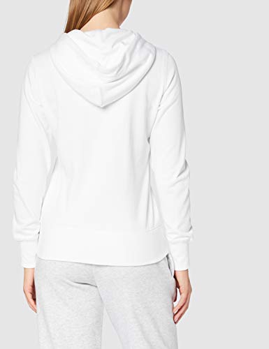 Champion Mujer - Sudadera con Capucha y Cremallera Classic Small Logo - Blanco, M