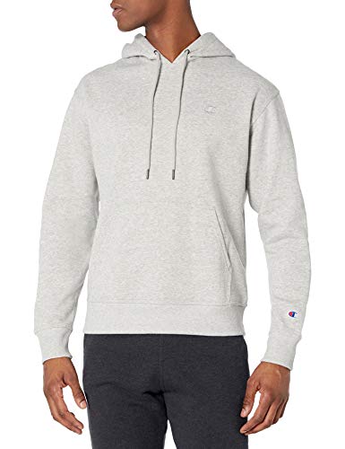 Champion Powerblend Pullover Hoodie Sudadera con Capucha, Color Gris Oxford, M para Hombre