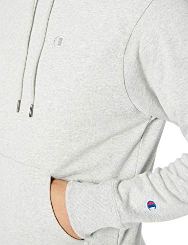 Champion Powerblend Pullover Hoodie Sudadera con Capucha, Color Gris Oxford, M para Hombre