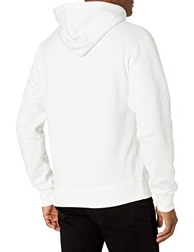 Champion Powerblend Sudadera con Capucha, Blanco Script Applique, L para Hombre