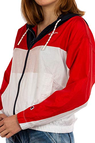 Champion Sudadera Mujer Abierta con Cremallera Blanco Marino M