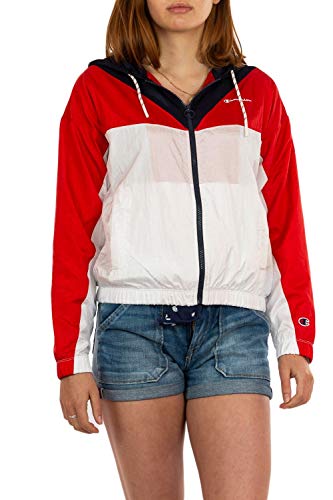 Champion Sudadera Mujer Abierta con Cremallera Blanco Marino M