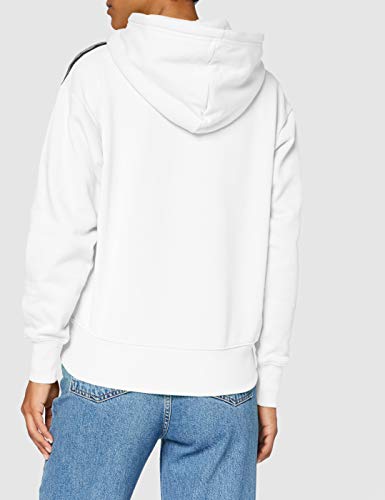 Champion Women's Seasonal Metallic Logo Hooded Sweatshirt Sudadera con Capucha, Blanco (WW001), Small para Mujer