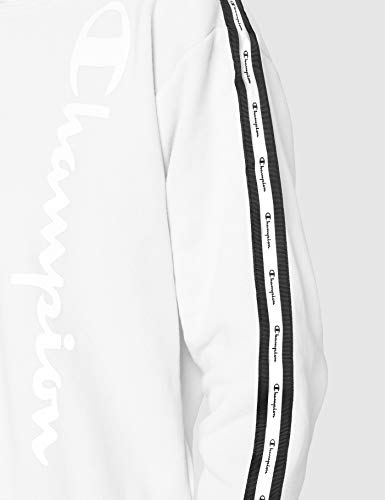 Champion Women's Seasonal Metallic Logo Hooded Sweatshirt Sudadera con Capucha, Blanco (WW001), Small para Mujer