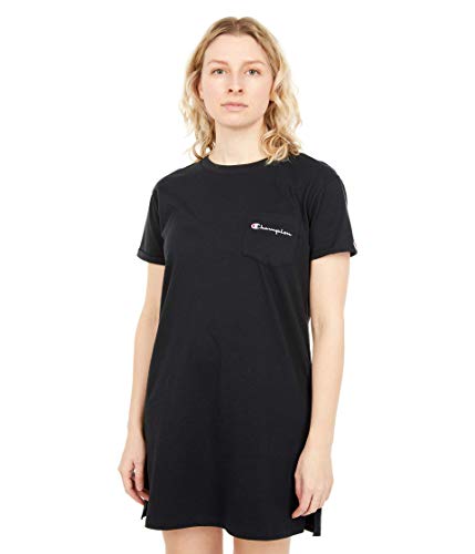 Champion Women's Tee Dress, Black - Script, Medium