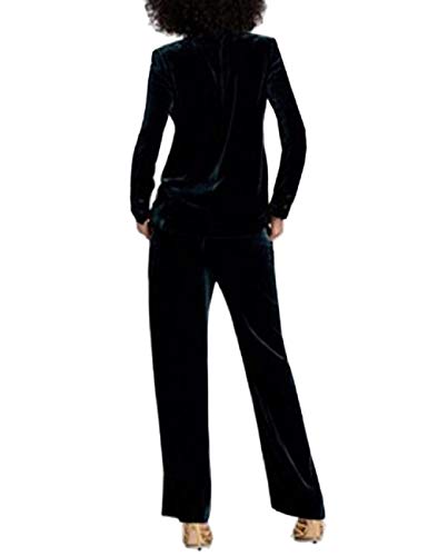 Chaqueta De Traje Mujer Primavera Otoño Color Sólido Suave Cómodo Blazer Modernas Casual Terciopelo Moda Cazadoras Slim Fit Manga Larga De Solapa Oficina Negocios Abrigos Outerwear