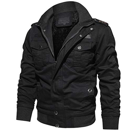Chaqueta Invierno Hombre Táctico Ropa de Moto Manga Larga Chaqueta Militar Gran tamaño Transpirable Abrigo Jacket Parka Pullover Coat Caliente riou