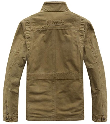 Chaqueta militar del ejército de los EE. UU., de SZYYSD, para hombre, para primavera, hecha de algodón Verde Ejercito Verde UK XL/Asia XXXL