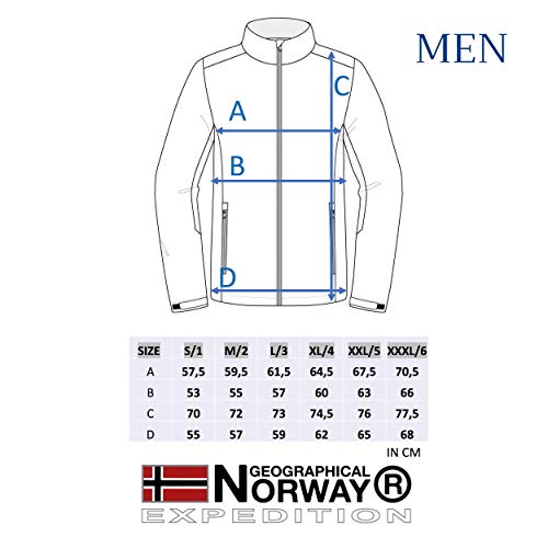 Chaqueta multifunción softshell impermeable para hombre de Geographical Norway, Otoño/Invierno, Manga Larga, Mujer, color gris, tamaño XXL