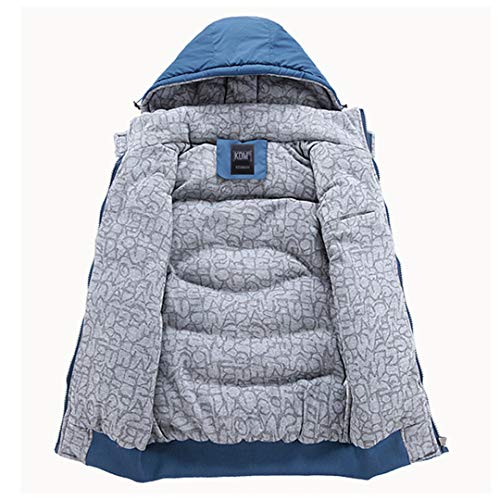 Chaqueta para Hombre Sin Mangas Abrigos de Moda de Invierno Chaleco Acolchado de algodón con Capucha Chaleco de Engrosamiento Red XXL