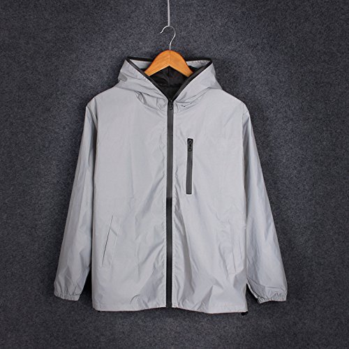 Chaqueta Reflectante Ropa de Ciclismo para Hombres Deportes al Aire Libre para Hombres y Mujeres Chaqueta Reflectante con Capucha