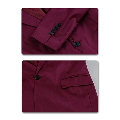 Chaquetas de Traje Casual para Hombre Chaqueta Slim Fit Trajes de un botón Abrigo Chaqueta Casual sólida Tops