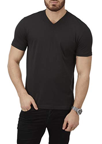 Charles Wilson Paquete 5 Camisetas Cuello Pico Lisas (Large, Essentials Type 22)