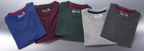 Charles Wilson Paquete 5 Camisetas Cuello Redondo Lisas (Medium, Mixed Melange)