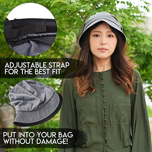 CHARM Casualbox | Damas Sombrero para El Sol Sombrero Orgánico Algodón Japonés Diseño Suave UV Protección Marino