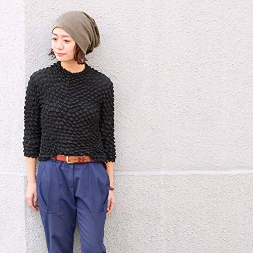 CHARM Casualbox Orgánico Algodón Flojo Gorros Beanie Desgarbado Holgado Sombrero para Hombre & Mujeres Hipster Moda Tocados Gris Oscuro