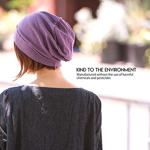 CHARM Casualbox Orgánico Algodón Flojo Gorros Beanie Desgarbado Holgado Sombrero para Hombre & Mujeres Hipster Moda Tocados Gris Oscuro