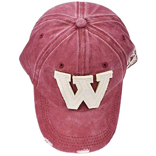 CheChury Gorra de béisbol de algodón con Sombra de Sol Moda Unisex Letra W Hockey Béisbol Verano Sombreros Hip Hop Motocicleta Gorra Retro Sombrero