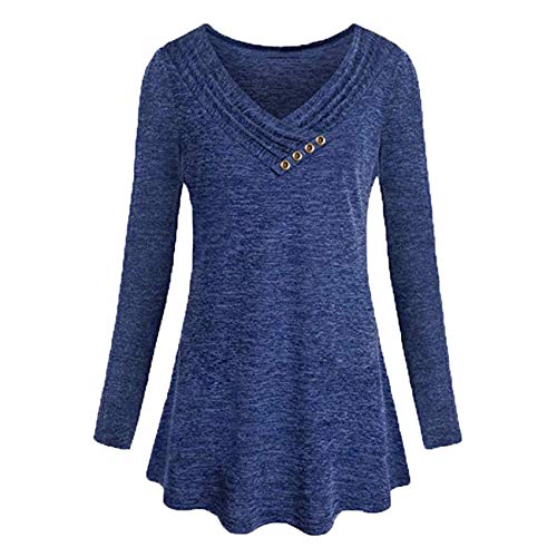 Chenlao7gou621 Camiseta De Manga Larga con Cuello En V Y Manga Larga para Mujer
