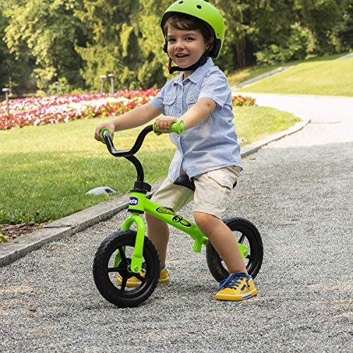 Chicco Bicicleta sin Pedales First Bike para Niños de 2 a 5 Años, Bici para Aprender a Mantener el Equilibrio con Manillar y Sillín Ajustables, Verde - Juguetes para Niños de 2 a 5 Años