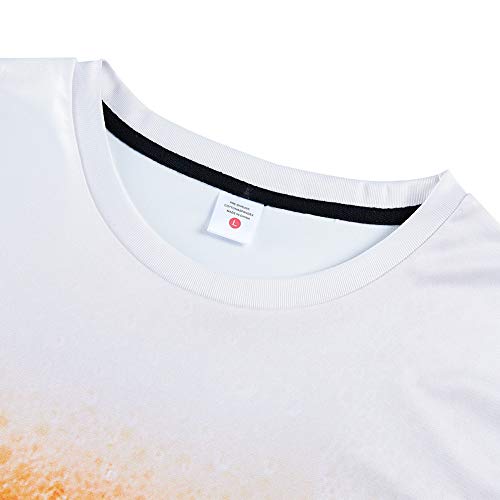 chicolife Unisex NavideñA T-Shirt 3D Print Santa FEA Pereza Navidad Cuello Redondo Camiseta CóModa Ropa Deportiva Informal para JóVenes Niños Niñas, S-XXL