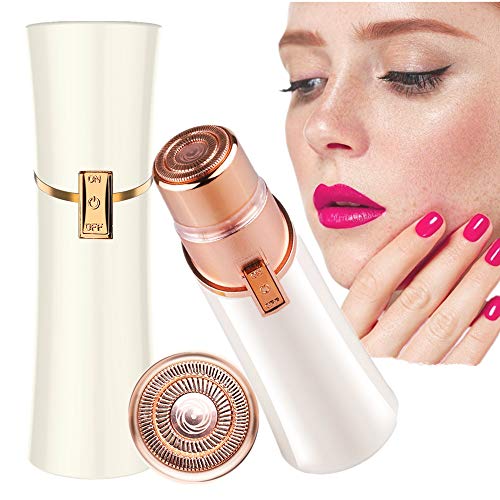 CHIRISEN Depiladora Facial Mujer Mojado y seco Depiladora Mujer, Afeitadora Mujer Sin dolor perfecta para cara, pierna, mano, línea de bikini, axilas, con luz LED