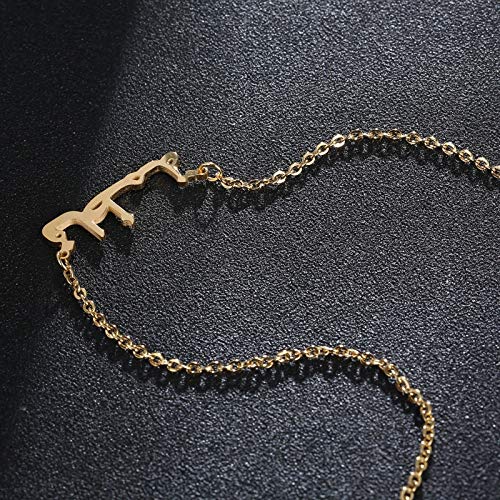 CHIY-GBC Allah Colgante Collares Musulmanes joyería Oro árabe Nombre Collar para Las Mujeres