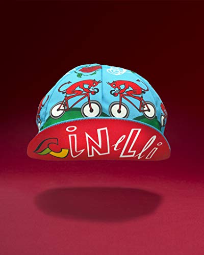 Cinelli Gorra de Ciclismo Unisex Massimo Giacon, Unisex, Gorra de Ciclismo, GICAP2, Diavolo Rosso, Talla única