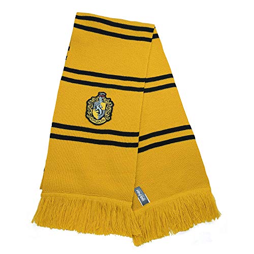 Cinereplicas - Harry Potter - Bufanda - Ultra Suave - Edición Deluxe - Licencia Oficial - Casa Hufflepuff - 190 cm - Amarillo y Negro