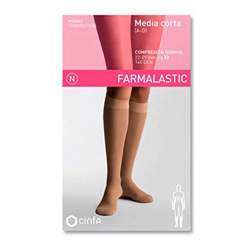 CINFA Farmalastic media corta normal beige t/reina plus