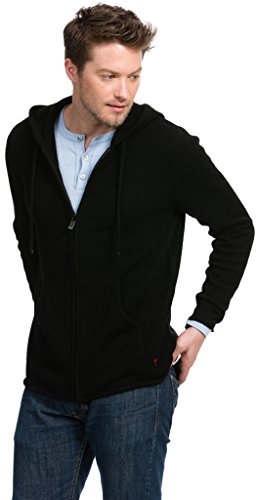 Citizen Cashmere Sudadera con Capucha (Hombre) - Lana de Yak Tibetana (Negro, S) (42 152Y-02-01)