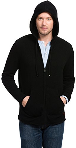 Citizen Cashmere Sudadera con Capucha (Hombre) - Lana de Yak Tibetana (Negro, S) (42 152Y-02-01)