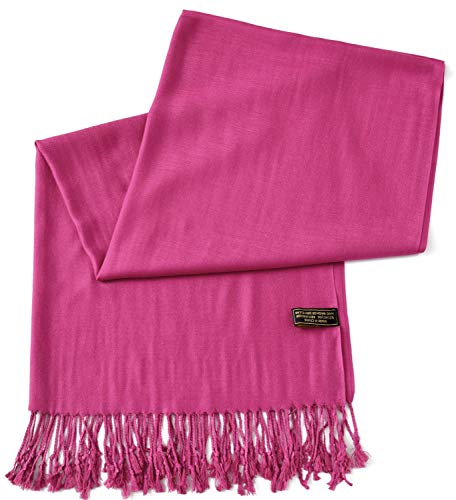 CJ Apparel Rosa Fucsia Diseño Sólido Color Chal Pashmina Abrigo de la Bufanda de la Estola NUEVO
