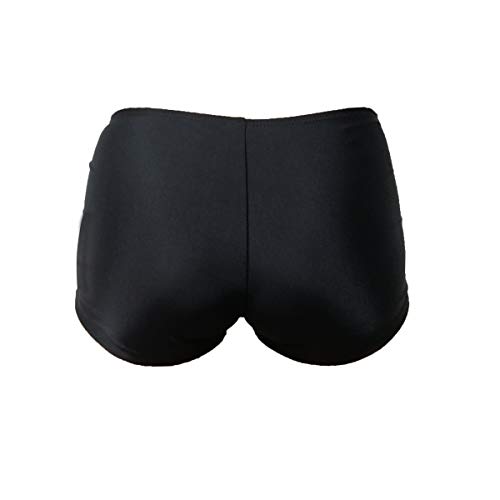 cjixnji Shorts de baño de Mujer,Traje de baño Atractivo de Las señoras Bikini de Talle Alto Trajes de baño Pantalones Cortos Cortos Traje de baño Ropa de Playa Negro (L)