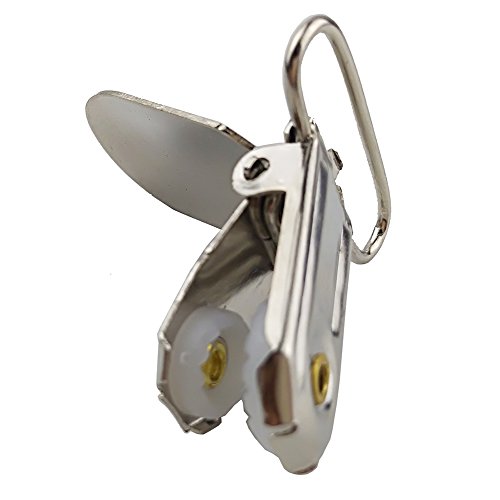 Clips de tirantes de metal con inserciones redondas, ideales para chupetes, clips de babero o soporte de juguetes (20)