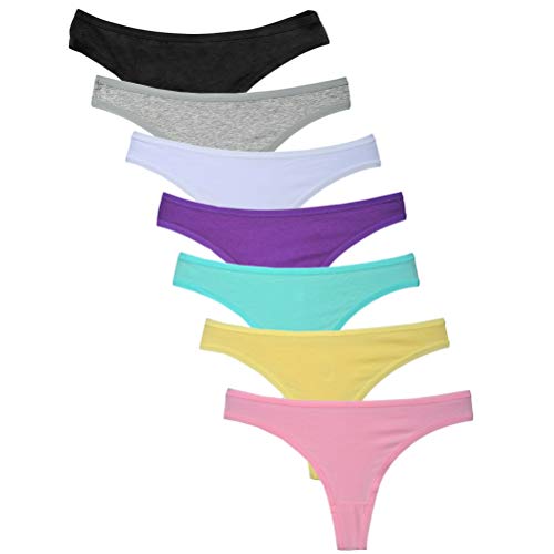 Closecret Tanga Simple y Confortable para Mujer (Set of 7) (S(Cintura: 66cm))