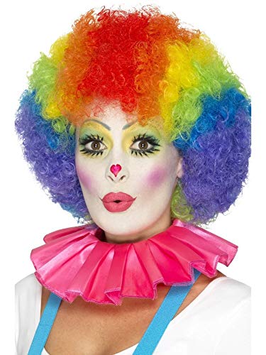 Clown Halskrause pink für Erwachsene | Clown Neck Ruffle Pink