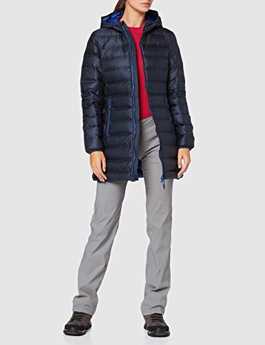 CMP Abrigo de plumas para mujer, color negro, azul, talla 40
