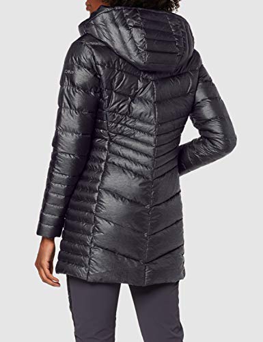 CMP Daunen Mantel Chaqueta, Mujer, Negro (Nero Melange), 38