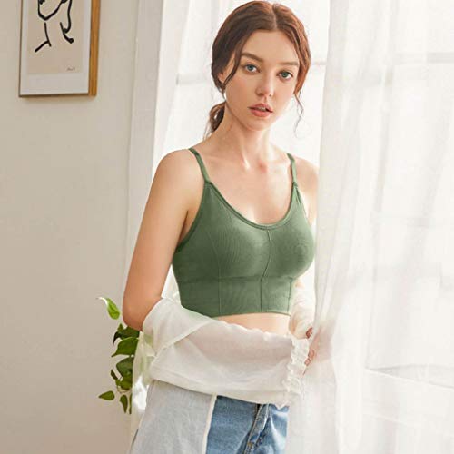 CMTOP 4 Piezas de Sujetador de Camisola para Mujer Sujetador de Tubo de Cuello V Banda Sujetador de Dormir Sujetador Deportivo Ropa Interior sin Costuras con Tirantes Elásticos