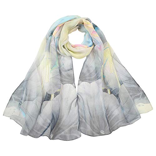 CMTOP Fular De Mujer Bufanda De Seda Diseño Retro Elegante Pañuelo cuello Estola Multicolor