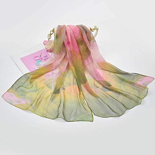 CMTOP Fular De Mujer Bufanda De Seda Diseño Retro Elegante Pañuelo cuello Estola Multicolor